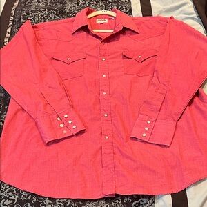 Ely Cattleman Men's Pink Button Down Shirt